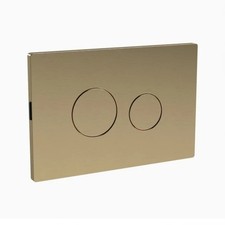 Pneumatic Dual Flush Plate Brushed Brass Concealed Cistern Push Button 210x140mm