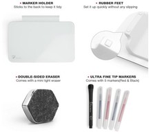Touson Small Glass Dry Erase Board For Desktop