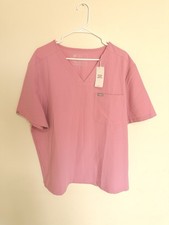 NWT Figs Short Sleeve V Neck Pink Blush Scrubs Top XXL