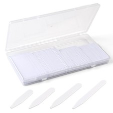 "200 Pcs Plastic Collar Stays for Men's Dress Shirts, 4 Sizes"