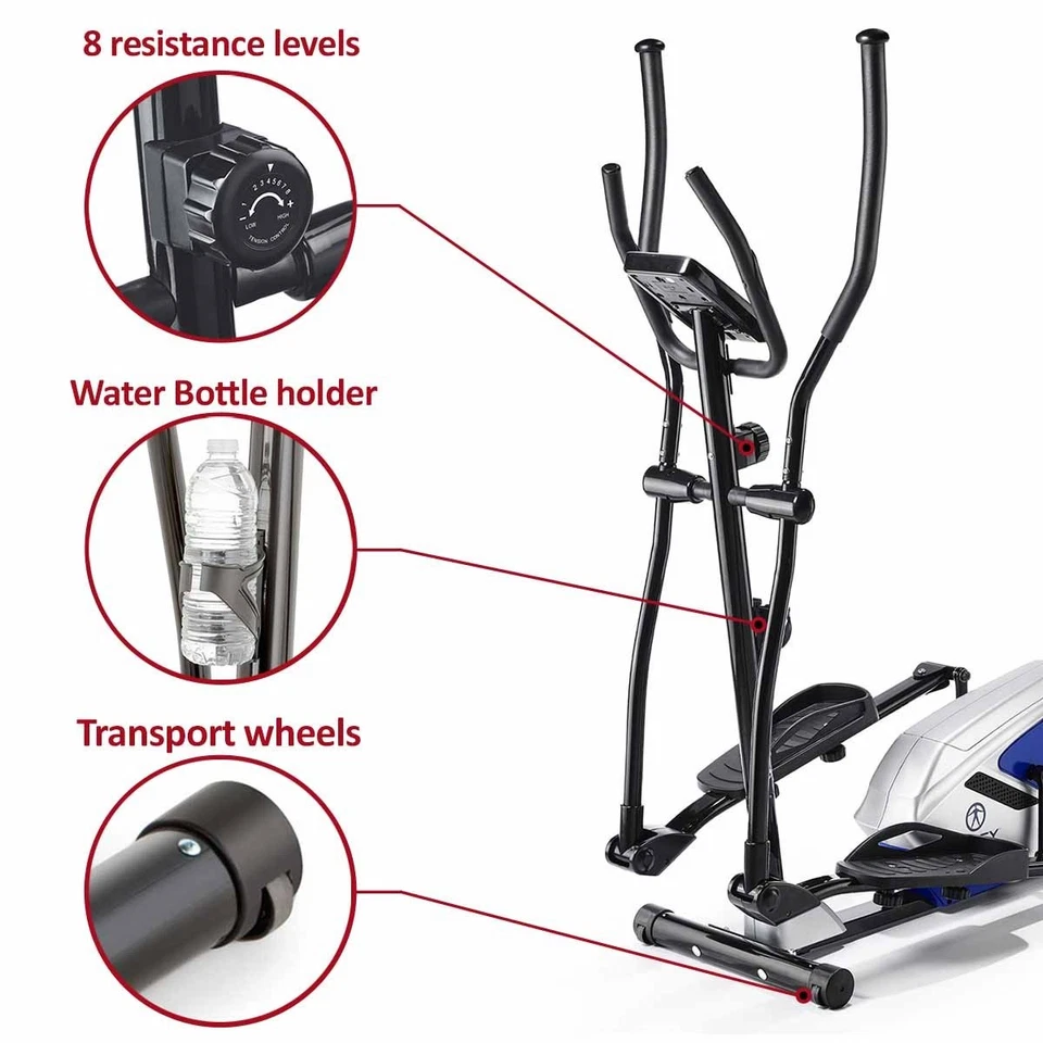 MARCY BK1016 Elliptical Cross Trainer Magnetic Resistance HIIT Cardio Training - Image 4 of 4