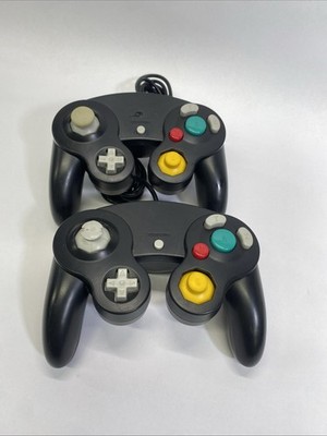 Lot Of 2 Nintendo Game Cube Controllers Black