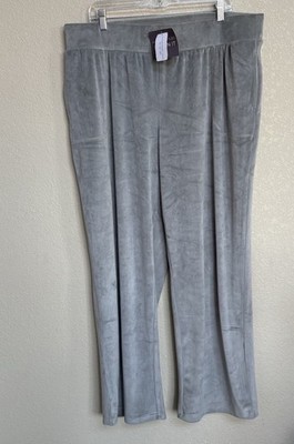 NWT Christopher & Banks Relaxed Restyled Ultra Soft Gray Knit Pants 2X Lounge