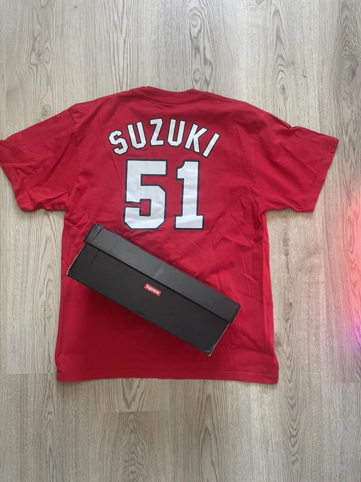 T-shirt homme L rouge coton manches courtes graphique Carp SUZUKI 51 - Photo 1/4