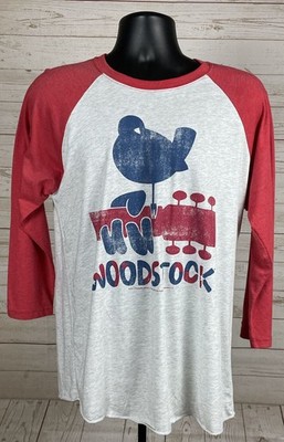 Woodstock Shirt Adult Large Gray Graphic Long Sleeve T Shirt New with Tags Music