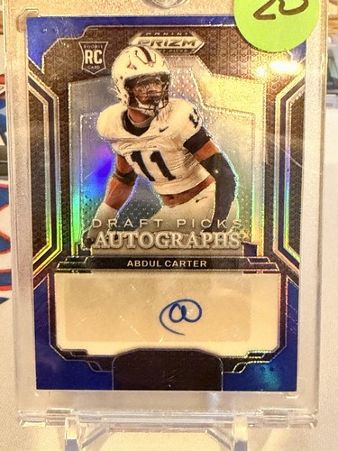 Panini 2025 Prizm Draft Picks Abdul Carter Draft Picks Auto RC #DPA-ACR 55/75