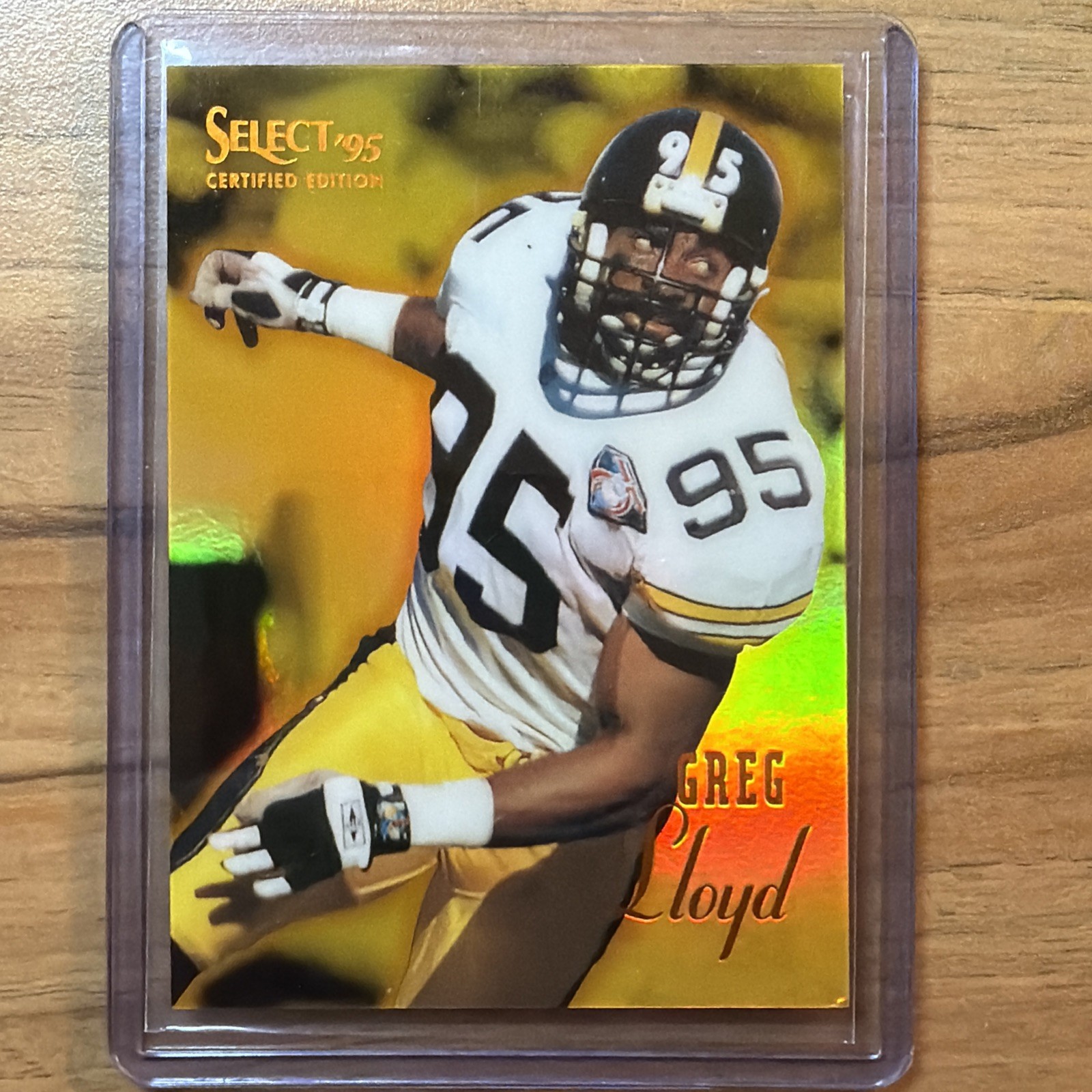 Greg Lloyd 1995 Select Certified Edition Mirror Gold #74 Pittsburg Steelers
