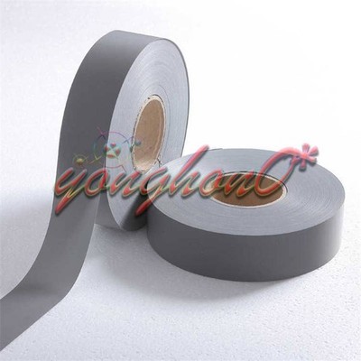 3M*5cm   Reflective Tape Safty Strip Sew On Trim Gray Synth Fabric 2''x10FT *la