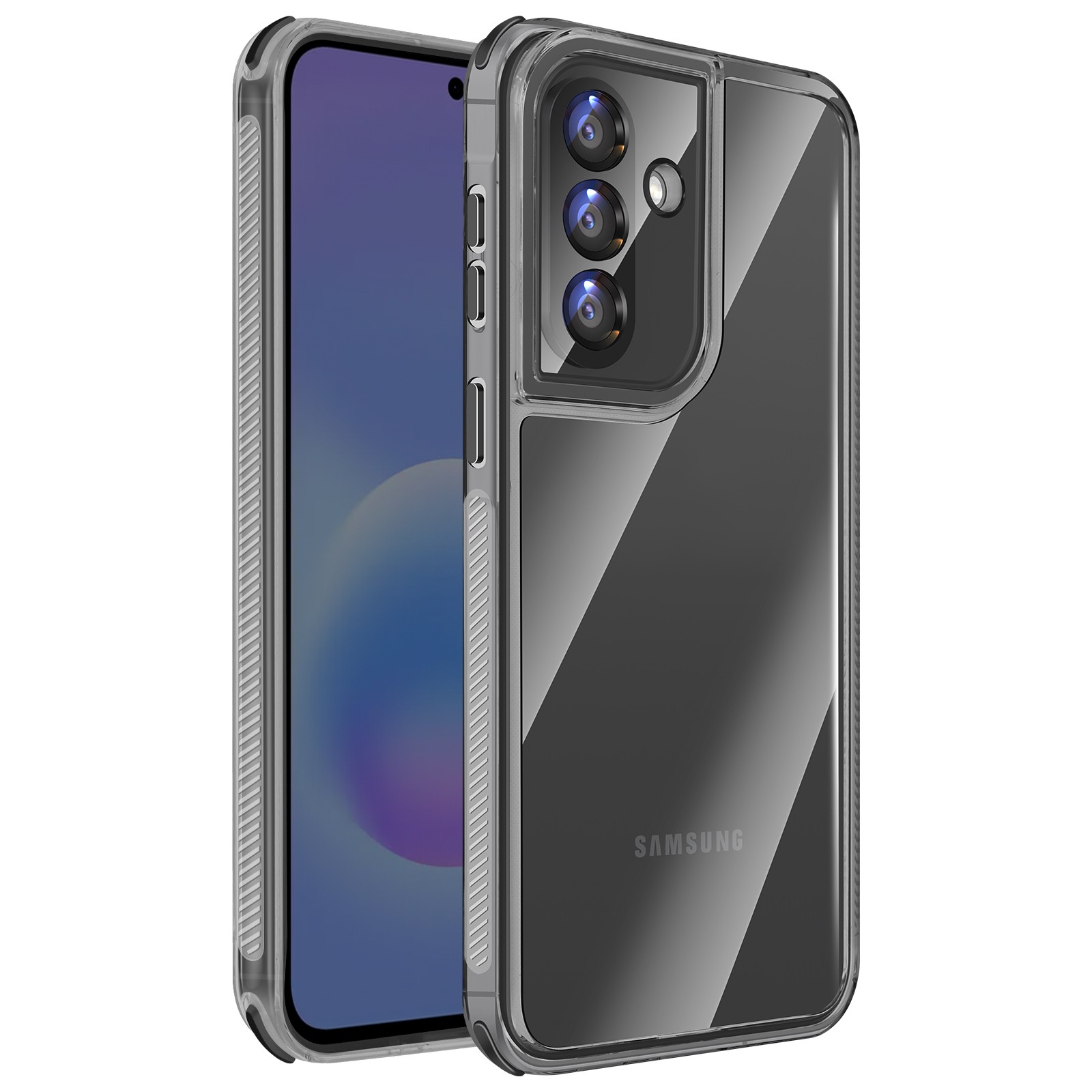 Coque Galaxy A57 double matière en silicone et polycarbonate avec coins renforcés - Transparent - 2