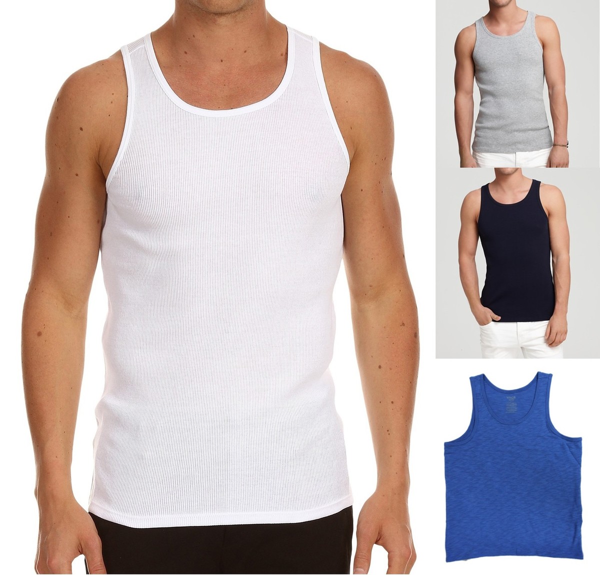 NWT Men&rsquo;s VINCE Brand Casual sport Ribbed Cotton Tank Top T Shirt 