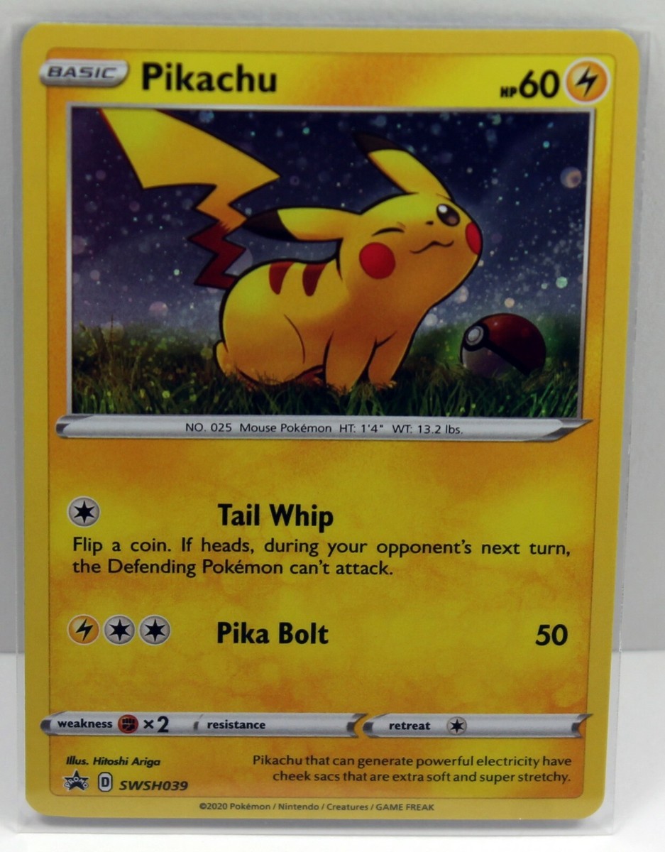 2020 Pokemon TCG Darkness Ablaze Pikachu Tail Whip SWSH039 Holo NM