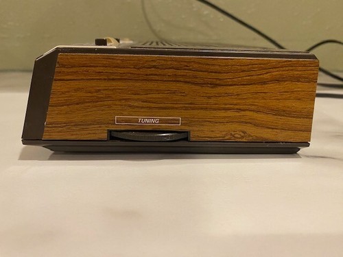 General Electric Silver & Woodgrain Blue Display Alarm Clock Radio Model#7-4646A - 第 3/11 張圖片