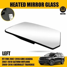 Heated Left Driver Side Wing Mirror Glass Fit For GMC Acadia CHEVROLET Traverse