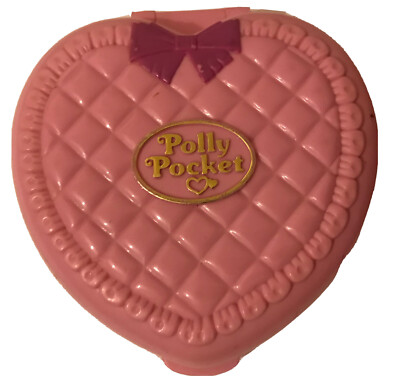 Rare Vintage 1994 Bluebird Polly Pocket Perfect Playroom - Quilted Pink Heart