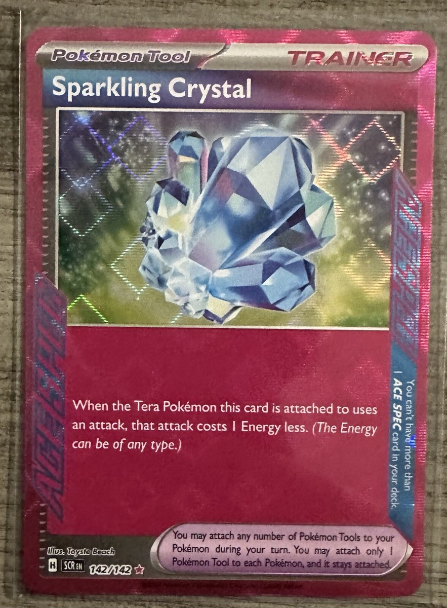sparkling crystal pokemon card price Sparkling Crystal 142/142 Sv07: Stellar Crown Holo for sale online
