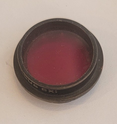 gargus 5x red lens Good Cond, 2" Round