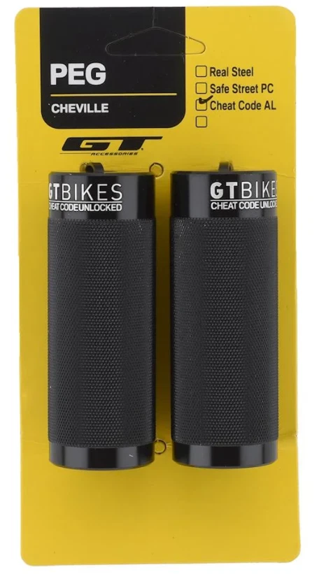 GT SHORTY PEGS NOIR 26T – Paires De Pegs BMX Freestyle En Chromoly