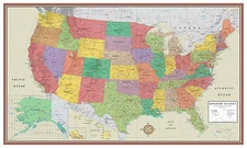 Swiftmaps United States, USA, US Contemporary Elite Wall Map Large Mural Poster