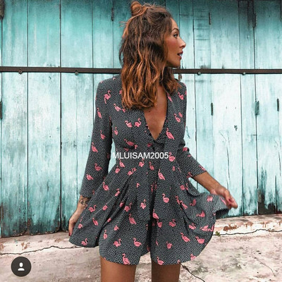 printed jumpsuit dress