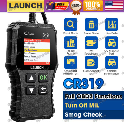 LAUNCH CR319 OBD2 Scanner Diagnostic Tool OBD LIVE DATA Freeze Frame Code Reader