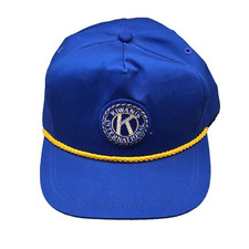 Kiwanis International Vintage Rope Hat patch blue yellow cap KProducts strapback
