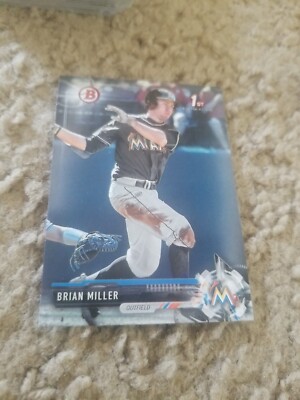 BRIAN  MILLER 2017 1st BOWMAN DRAFT CARD BD-45 MIAMI MARLINS (FIRST ROOKIE BASE)