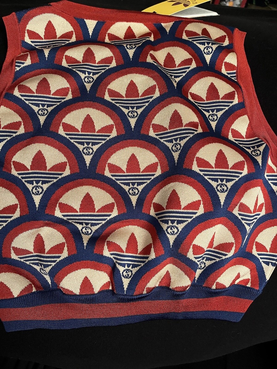 GUCCI x ADIDAS Collab-Jacquard Top- New With Tag-size Medium