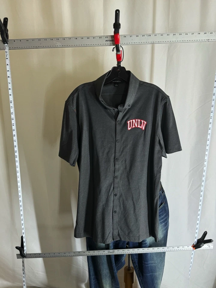 Mercer Mettle UNLV SHORT SLEEVE BUTTON UP SHIRT Large L  - Image 3 of 4