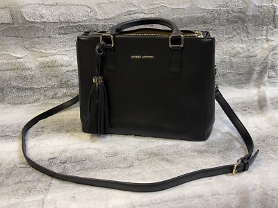 HYNES VICTORY BLACK HANDBAG/PURSE/SATCHEL/CROSSBODY MULTIPUL COMPARTMENTS