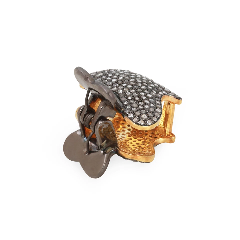 Diamond Pave 925 Sterling Silver Simple Hair Clip Fine Jewelry for Women & Girls - Image 3 of 4