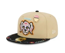 New Era Charleston River Dogs Sugar Skull☠️Día De Los Muertos Size 7 1/4
