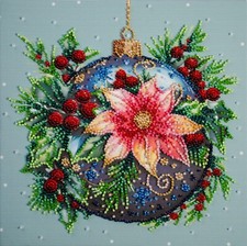 DIY Mid-sized Bead Embroidery Kit Christmas Glow Beadwork Beaded Stitching Set