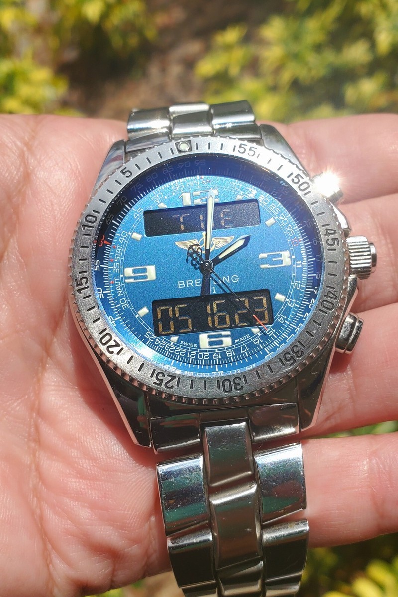 さ*ん様 【最終値下げ】ブライトリングB-1 A68362ブルー Breitling B-1 ModeL A68362 Watch with Blue Face | eBay