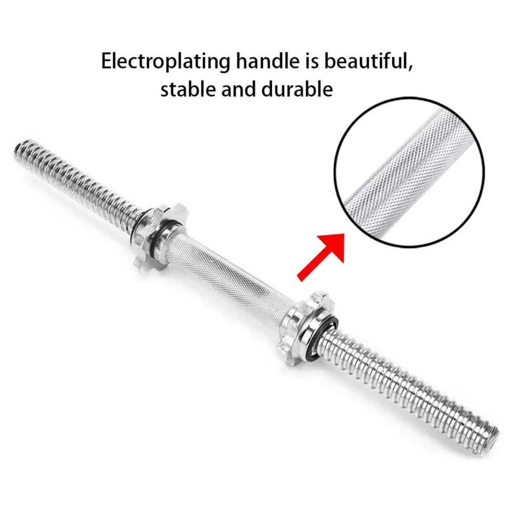 14" 16" 19" Standard Dumbbell Bar Handles Pair fit 28mm Standard Weight Plates