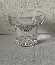Vintage Dartington Glass Frank Thrower Candle Holder - Dimple Range - in VGC
