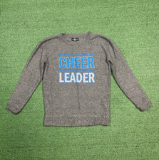 Boxercraft Cheer Leader Cheerleader Grey Blue Sweater Youth Girls Size YL