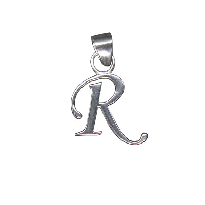 Sterling Silber Anhänger Charm Buchstabe R massiv echt gepunzt 925 PE001466