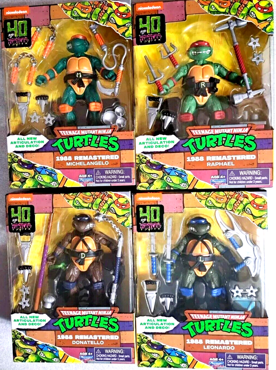 TMNT 1988 Remastered Playmates Set Of 4 Ninja Turtles 2024 TMNT 1988 Remastered Playmates Set Of 4 Ninja Turtles 2024