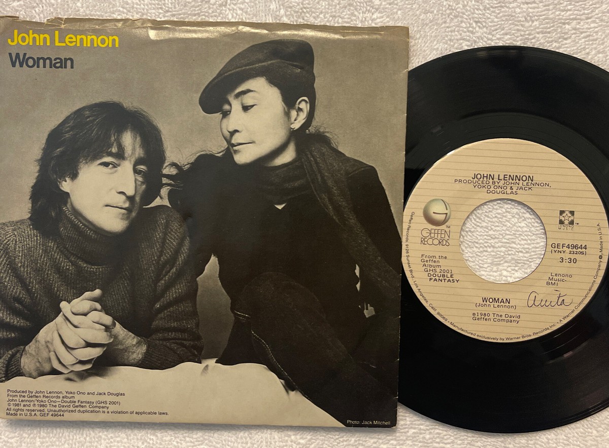 John Lennon : 45 rpm VINYL RECORD : Woman - Picture Sleeve : THE