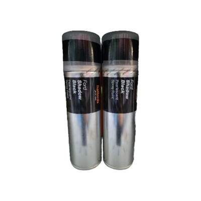 FORD SHADOW BLACK PEARLESCENT SPRAY PAINT 300ML HALFORDS CANS x2 