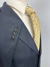 Daniel Cremieux Men  s Navy Nailhead Loro Piana Wool Sport Coat Blazer Size 46 L