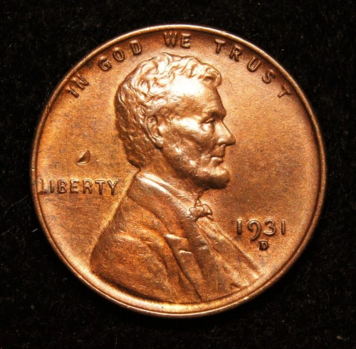 1931-D  Lincoln Wheat Cent  AU+