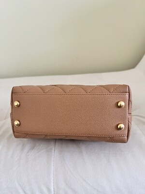 New Chanel Coco Handle Caviar Mini Flap Quilted Satchel Cross Body