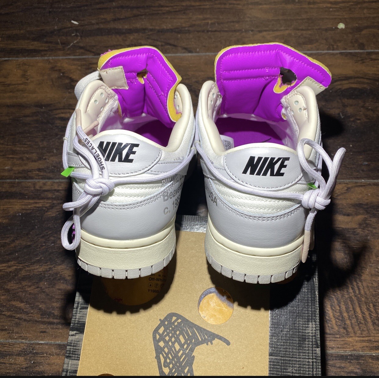 OFF WHITE X NIKE Taglia 9 Nike Dunk Low x bianco sporco lotto 03 di 50 2021 Travis SB Jordan