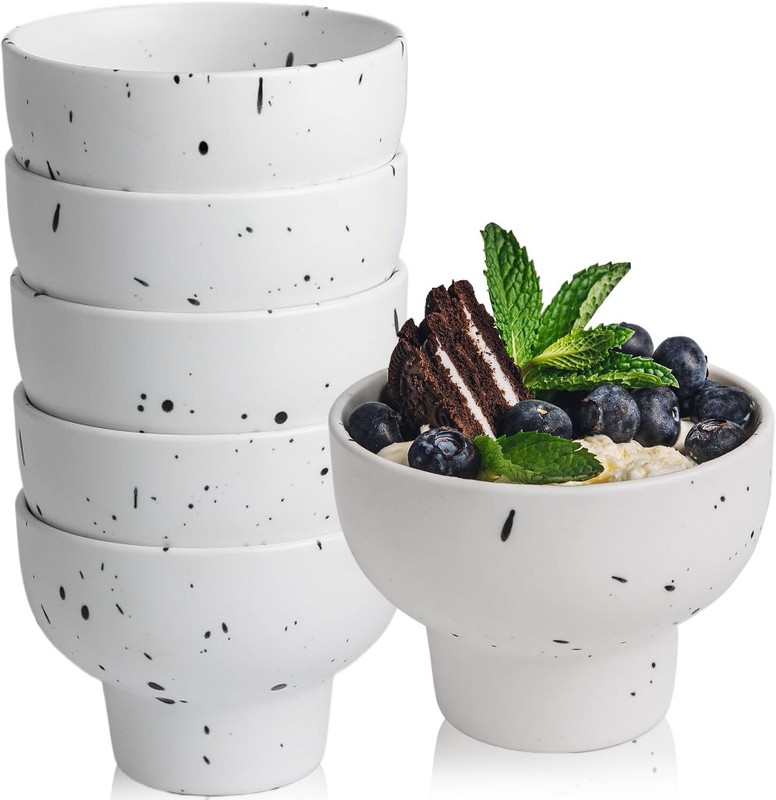 Ramekins Set of 6, 9 oz Creme Brulee Ramekins Oven Safe, Porcelain Ramekins Bowl