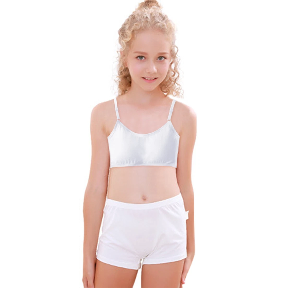 Girls Teenager Student Training Bras Wireless Light Padded Soft Vest  Underwear