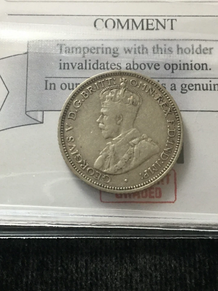 1934   Australia ; 6 Pence , Coin Mart Graded**F-15** KM# 25 - Image 2 of 4