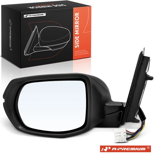 Left Driver Side Black Power Mirror w/Turn Signal Indicator for Honda CR-V 2016