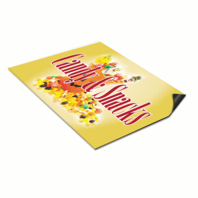 Car Magnet Set of 2 Candy& Snacks Restaurant Cafe Bar B Industrial Sign