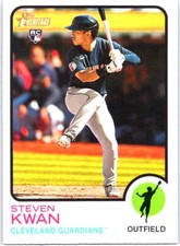 2022 Topps Heritage #562 Steven Kwan Cleveland Guardians Rookie